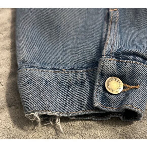 Wrangler Hero Denim Jean Jacket XL Blue Cotton Button Front Western Cowboy - Picture 3 of 9